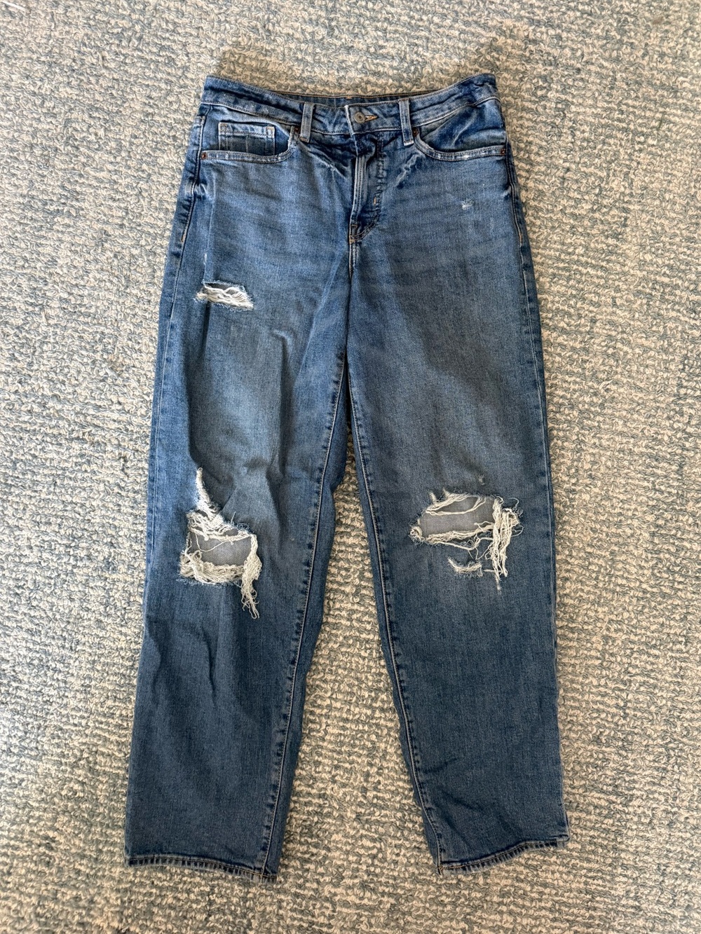 Women's Straight-Leg Jeans in Dark Blue - old navy